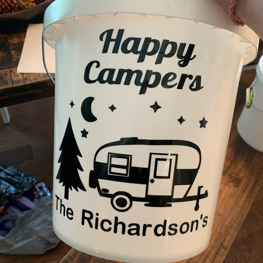 Color changing lighted camping bucket
